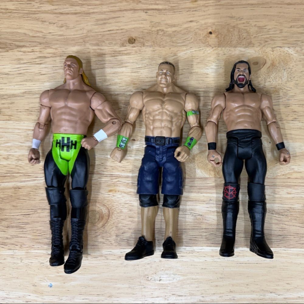 WWE Action Figures Set - Triple H, John Cena and Seth Rollins